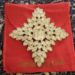 Signed Kenneth Jay Lane Huge Brooch